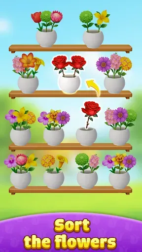 Скриншот 1 — Flower Sort: Bloom Puzzle Game