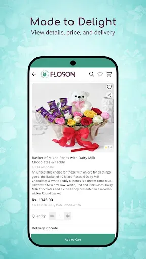 Скриншот 6 — Floson: Flowers Cakes Delivery