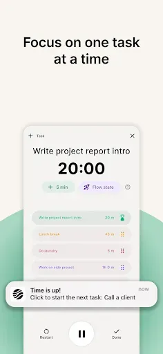 Скриншот 1 — FlowStack - Focus task timer