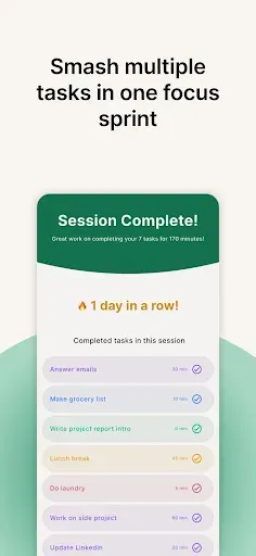 Скриншот 3 — FlowStack - Focus task timer