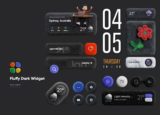 Скриншот 3 — Fluffy Dark Widget