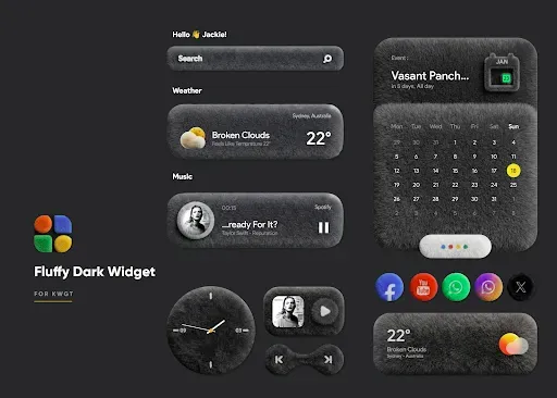 Скриншот 4 — Fluffy Dark Widget
