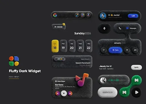 Скриншот 5 — Fluffy Dark Widget