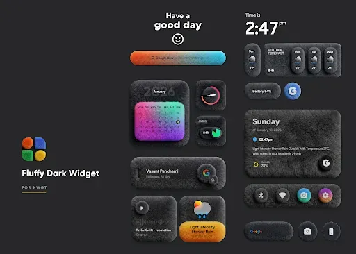 Скриншот 6 — Fluffy Dark Widget