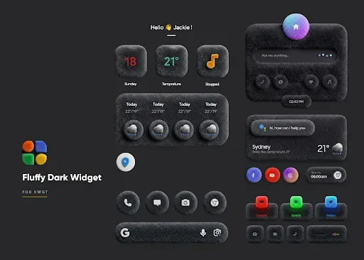 Скриншот 7 — Fluffy Dark Widget