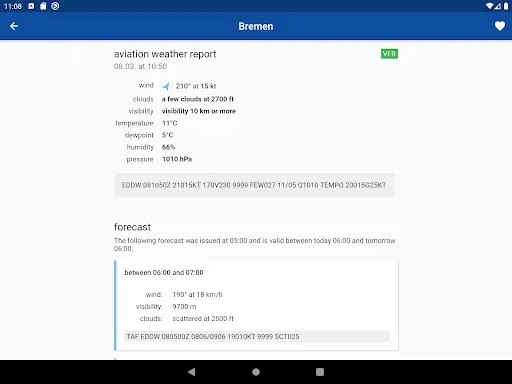 Скриншот 8 — Aviation weather - METAR & TAF
