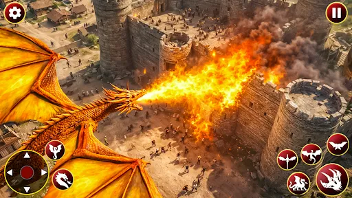 Скриншот 3 — Flying Dragon Sim: Be A Dragon