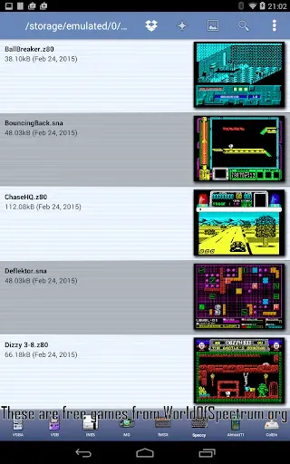 Скриншот 2 — Speccy+ ZX Spectrum Emulator