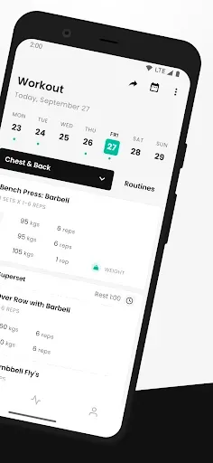 Скриншот 2 — FitHero - Gym Workout Tracker