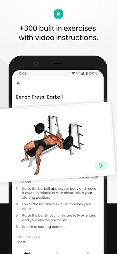 Скриншот 5 — FitHero - Gym Workout Tracker