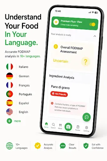 Скриншот 4 — FODMAP Diet food Scanner