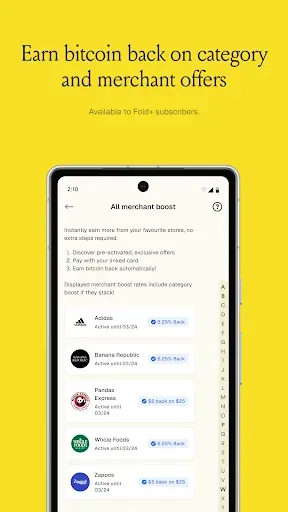 Скриншот 7 — Fold: Bitcoin Personal Finance
