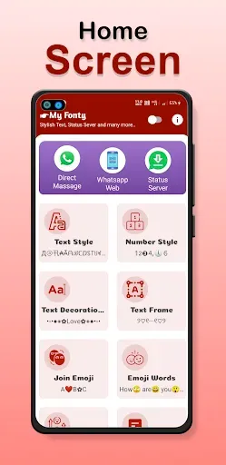 Скриншот 1 — Fancy Text & Number Style App