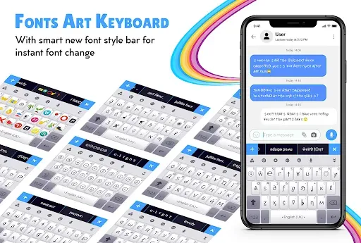 Скриншот 1 — Fonts Keyboard - Fonts & Emoji