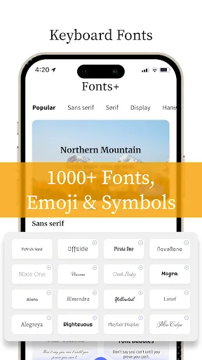 Скриншот 1 — Fonts+: шрифтовая клавиатура