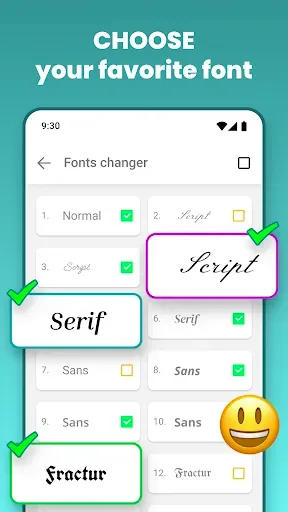 Скриншот 3 — Шрифты Клавиатура - Шрифты Aa