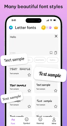 Скриншот 2 — Fonts & Stylish Text Bio