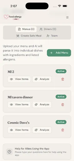 Скриншот 4 — Food Allergy Ally