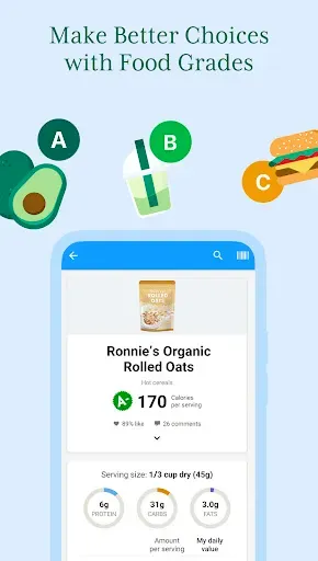 Скриншот 2 — Calorie Counter App: Fooducate