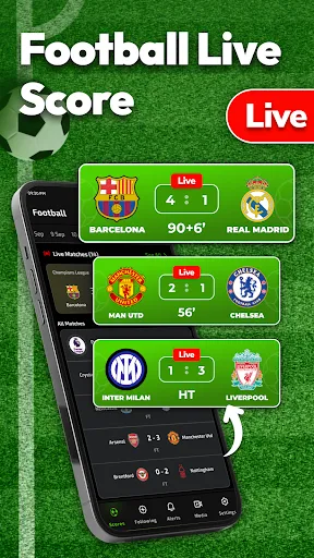 Скриншот 1 — Football Live Scores Match