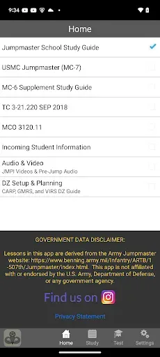 Скриншот 1 — Jumpmaster PRO Study Guide