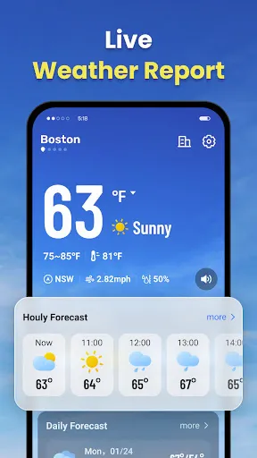 Скриншот 2 — Live Weather: Daily Forecast