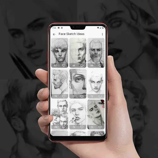 Скриншот 2 — Face Sketch Ideas
