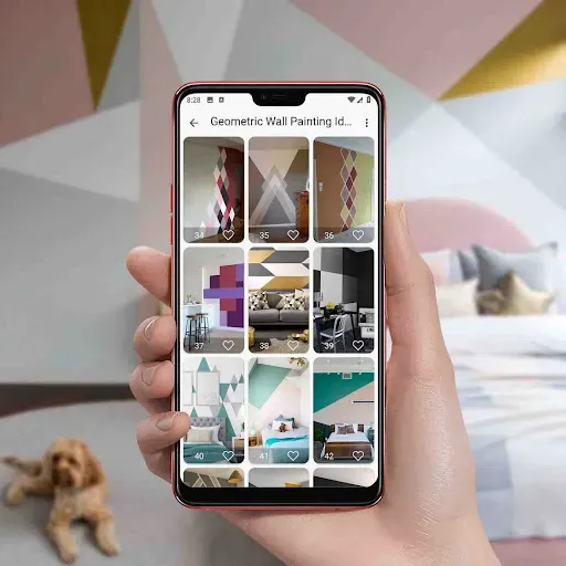 Скриншот 2 — Geometric Wall Painting Ideas