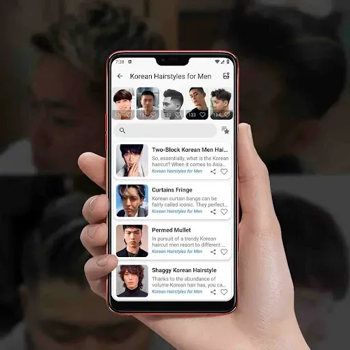 Скриншот 1 — Korean Hairstyles for Men