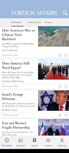 Скриншот 1 — Foreign Affairs Magazine