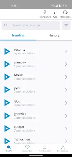 Скриншот 2 — Forvo Pronunciation Guide