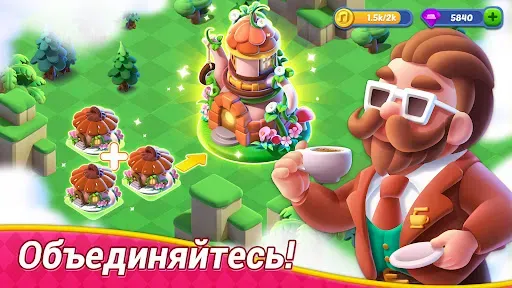 Скриншот 1 — Mergical-Fun Match Island Game