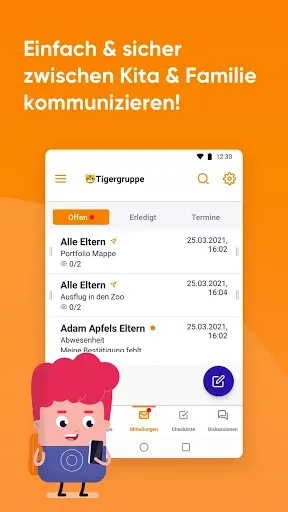 Скриншот 2 — KidsFox - der Kita-Messenger