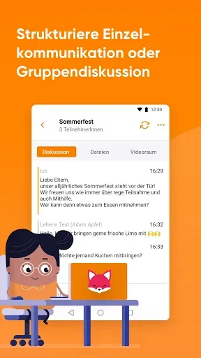 Скриншот 4 — KidsFox - der Kita-Messenger