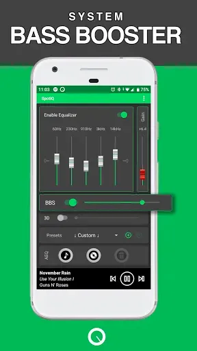 Скриншот 2 — SpotiQ - эквалайзер и бустер