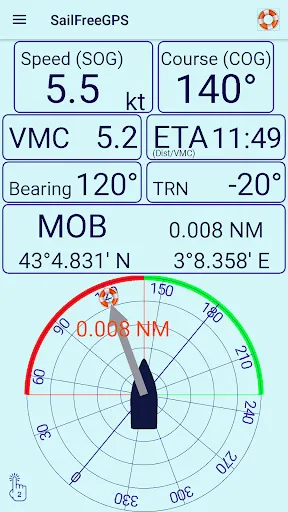 Скриншот 4 — SailFreeGPS