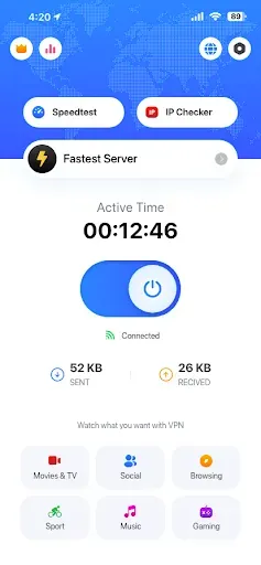 Скриншот 1 — VPN Super Fast - Proxy Master