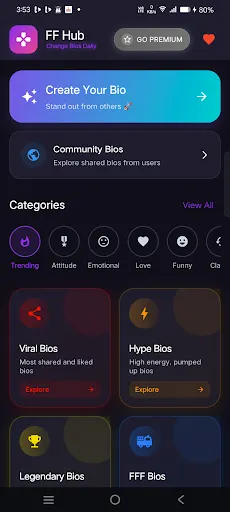 Скриншот 1 — FF Pro Bio Codes for Free Fire