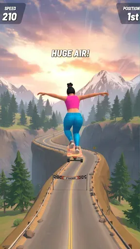 Скриншот 2 — Downhill Skate Race ― Гонки