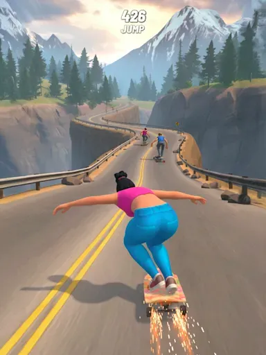 Скриншот 8 — Downhill Skate Race ― Гонки