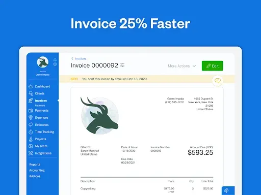 Скриншот 8 — FreshBooks Invoicing App