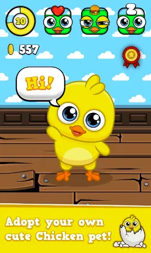 Скриншот 1 — My Chicken - Virtual Pet Game