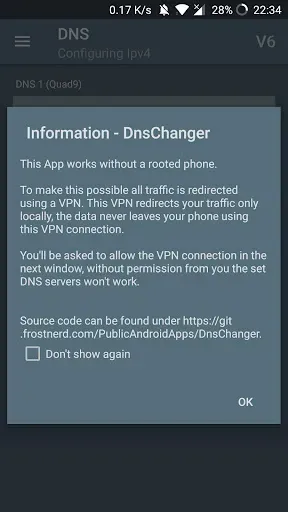 Скриншот 4 — DNS Changer - IPv4/IPv6