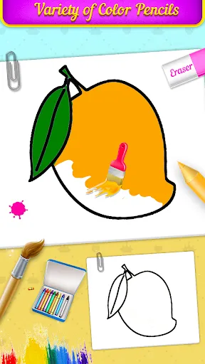 Скриншот 3 — Fruits Coloring Book & Drawing