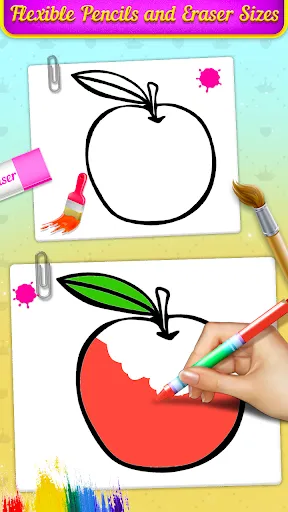 Скриншот 4 — Fruits Coloring Book & Drawing