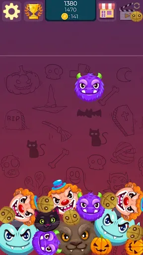 Скриншот 2 — Halloween monsters merge