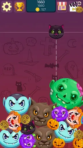 Скриншот 3 — Halloween monsters merge