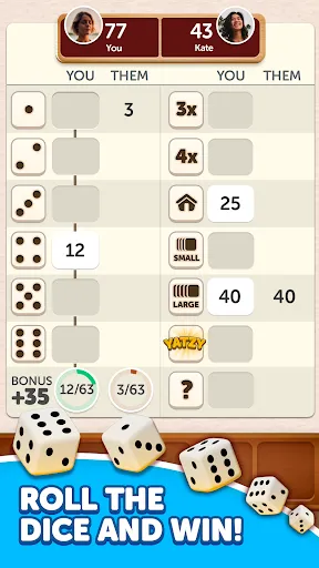 Скриншот 1 — Dice Yatzy - Classic Fun Game