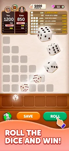 Скриншот 1 — Farkle Dice Roll