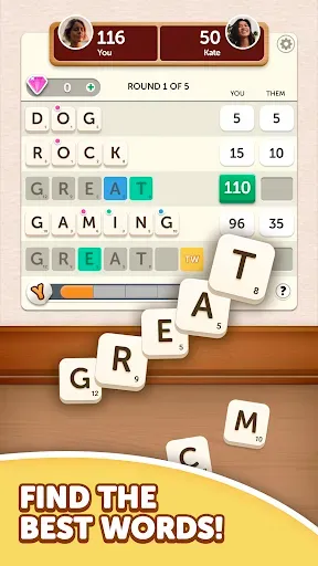 Скриншот 1 — Word Yatzy - Fun Word Puzzler